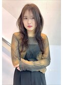 レイヤーカット　波巻き　ロングレイヤー　アッシュグレー