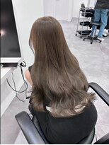 イオエ 西梅田(ioe)&nbsp;ブリーチなしカラー／髪質改善/ミルクティーベージュ/小顔へア