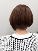 前下がりボブ/◎ウォームピンクブラウン