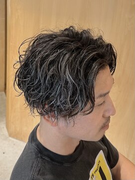 コラボエンリッチ(COLLABOENRICH) ハイライト　シャドウパーマ　センターパート