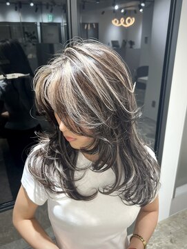 エイト 梅田店(EIGHT umeda) コントラストハイライト×バタフライレイヤー/白髪ぼかし可能