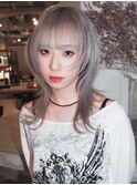 ホワイトブロンド姫カットレイヤークラゲヘアー_ba539521