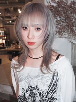 アルバム 新宿(ALBUM SHINJUKU)&nbsp;ホワイトブロンド姫カットレイヤークラゲヘアー_ba539521