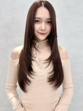 エジョン 三鷹店(Aejon) 三鷹吉祥寺レイヤーカットバーガンディネイビーヘーゼル