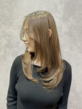 美容室 佐竹の写真/透明感×トレンド。似合わせカットと連動したデザインカラーであなたの個性を引き出すワンランク上の髪色へ