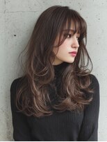 ワット 新宿店&nbsp;シースルーバング×色っぽ顔まわりレイヤーロング