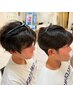 池田指名【顔まわりの嫌な癖に】カット+顔周り縮毛矯正＋シャンプー［90分］