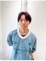 ミュー(Mu)&nbsp;ダブルカラー　ワインレッド　センターパート