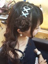 エクステンション クーチャー(Extention Cu'cha) 編み込みリボン ひつじ風アレンジ(*'▽'*)