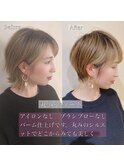 大人綺麗な小顔襟足スッキリショートボブ 30代40代50代