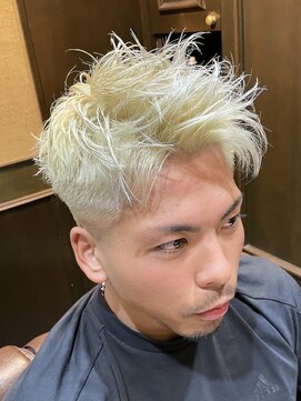 ヒロギンザバーバーショップ 大宮店(HIRO GINZA BARBER SHOP) ホワイトベージュ　メンズカラー　ブリーチ　ヒロ銀座　大宮