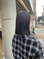カノエ 福岡香椎店(canoe) 切りっぱなしボブ/ボブ/ブラウン/髪質改善縮毛矯正/髪質改善