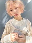 ハイトーンボブ20代30代40代イヤリングカラー大人可愛い