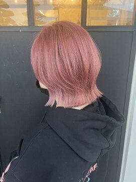 ボアップ 新居浜店(boappu) #ピンクベージュ #ハイトーンピンク #ケアブリーチ