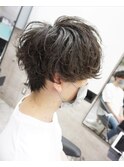 メンズ/無造作パーマ/ショートウルフ