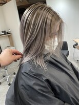 ラフ(LAFF)&nbsp;#バレイヤージュ#グレージュカラー#ボブウルフ#ココアベージュ