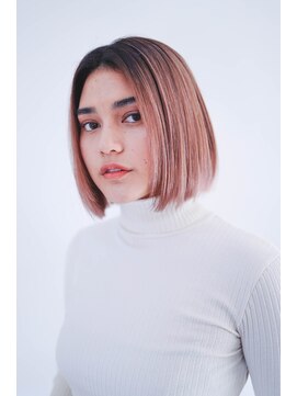 ベンジー 沖縄店(benji) 【Agu】柔らかいピンクカラー×お手入れ簡単ボブ 代々木上原