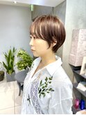 20代30代おすすめショート ラベンダーブラウン