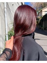 フェンヘアーアイス 中目黒(Fen.hair ici)&nbsp;大人ガーリー 暖色系レッドモード プリカール愛されミディ☆