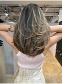 海外レイターカット×バレイヤージュ