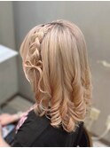 編みたらし髪リボン