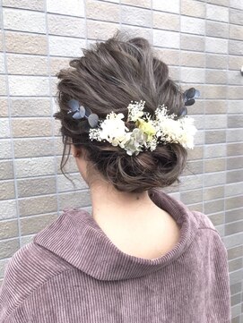 トリコ 柏(tricot) 編みこみシニヨン/結婚式ヘアセット/ヘアアレンジ