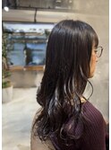 セミロング巻き髪