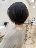 Say.ショートボブブルーカラー地毛風ストレートミニボブ表参道