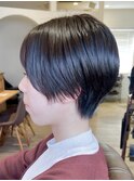 【早坂駆留】似合わせカット大人可愛いショート小顔丸みショート