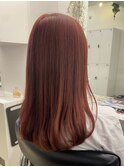 ピンクベージュ　新宿/髪質改善/ロング/艶カラー