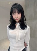 黒髪/クラゲヘアー/オリーブグレー/小顔/ココアベージュ/渋谷