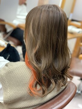 ラフテル(LAUGH TALE) インナーカラー×オレンジ