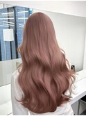 18129ラベンダーピンクミルクティーベージュセミロングレイヤー