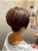 くびれショート/似合わせカット/ブラウン/髪質改善/ハンサム