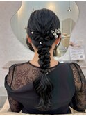 編みおろしヘアセット♪