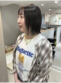 大人綺麗めヘイリーボブxオリーブグレー【菅井】【Ato.明石】