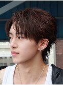 フェザーショート×ブラウンカラー【横浜/メンズ】