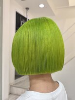 タイドヘア 茨木店(TIDE HAIR)&nbsp;ボブカット+ライムグリーンカラー