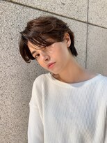 ヌイ 横浜(nui)&nbsp;ハンサムショートゆるふわパーマ_ワンサイドショートブランジュ