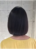 ショートボブ_マニッシュショートネイビーカラー