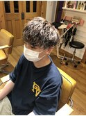 ベージュメッシュ×ソフトスパイラル