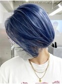 サファイアブルー☆ケアブリーチ/ペールベージュ[新宿駅]