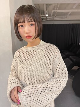 フィルムス 新宿(FILMS) 斜めバング/グレージュカラー/デザインカラー/シルキーベージュ