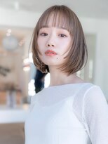 エースハバナ 渋谷(1 HAVANA)&nbsp;20代30代大人かわいい斜めバングデザインカラーシルキーベージュ