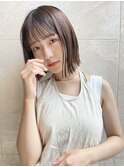 トレンド！顎下2センチボブカカオブラウンタッセルボブ
