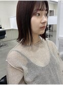 ★切りっぱなしボブ暖色カラー