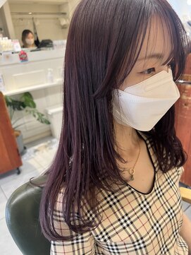 ネオリーブカフ 鶴ヶ峰店(Neolive caff) レイヤーカット×ラベンダーグレージュ