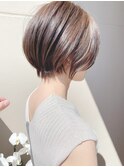 say.こなれミディ前髪イメチェンアッシュオリーブショートボブ