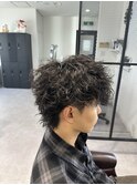 ツイストスパイラル波巻きスパイラルパーマ刈り上げマッシュ