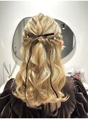 【ヘアセット】王道ハーフアップ/着物